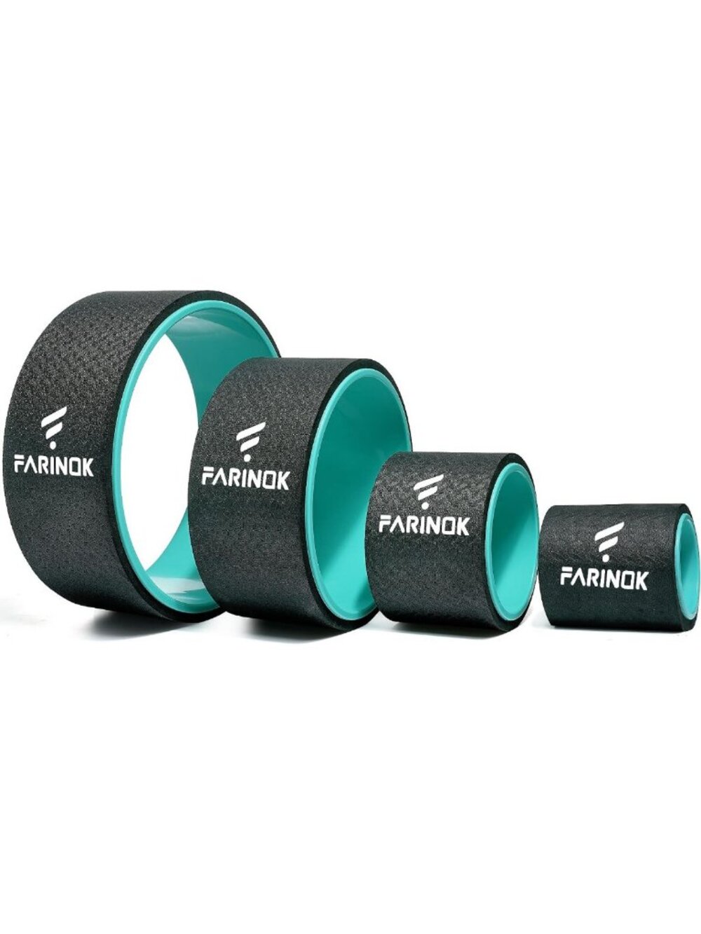 Yoga Wheel Set of 4 - 10MM Thick Back Wheels for Pain Relief & Flexibility